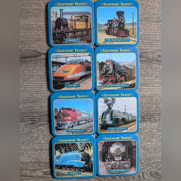 Legendary Trains 8 piece Coaster Set, never used - Picture 2 of 4
